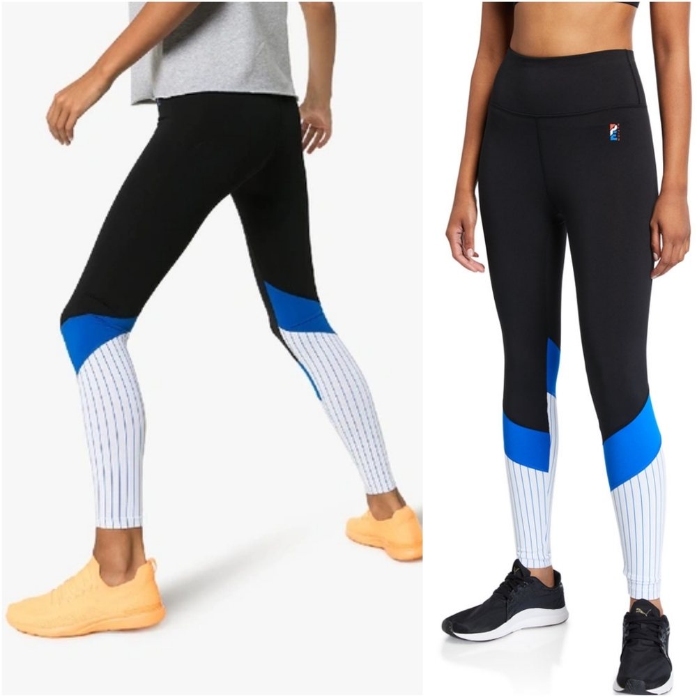 NEW! P.E Nation Bodywork Stripe Paneled Leggings XS